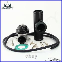 2.25 57mm Universal Intercooler Pipe Piping + Turbo Flange Pipe BOV Kit Black