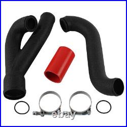 2 Aluminum Turbo Outlet Charge Pipe Kit For 2007-2013 BMW N54 335i 335xi 3.0L