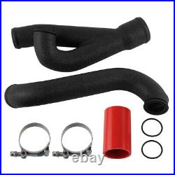 2 Aluminum Turbo Outlet Charge Pipe Kit For 2007-2013 BMW N54 335i 335xi 3.0L