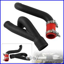 2 Aluminum Turbo Outlet Charge Pipe Kit For 2007-2013 BMW N54 335i 335xi 3.0L