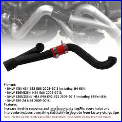 2 Aluminum Turbo Outlet Charge Pipe Kit For 2007-2013 BMW N54 335i 335xi 3.0L