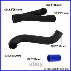 2 Aluminum Turbo Outlet Charge Pipe Kit For 2008-2013 BMW N54 135i E82 E88