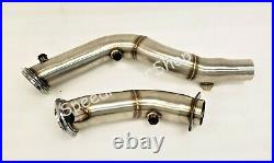 Aluminum Charge Pipe Kit+Turbo Catless Downpipe For BMW M4 M3 M2 F87 F80 F82 S55