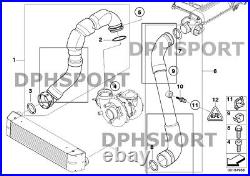 BMW E60, E61 5 SERIES 530d, 525d SILICONE INTERCOOLER EGR TURBO HOSE KIT BLACK