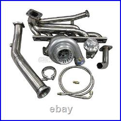 CXRacing Top Mount GT35 Turbo Kit For 92-98 BMW E36 6 Cyl Manifold Intercooler