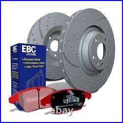 EBC Brakes Turbo Groove Discs & Redstuff Pads Kit, Rear For BMW 5 Series E39