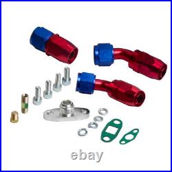 Floating bearing gt3076 gt3037 universal turbo charger oil inlet outlet line kit