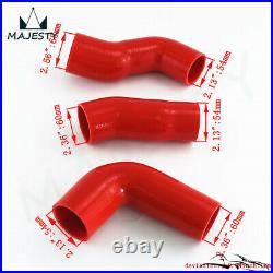 For BMW E60 E61 5 Series 530d 525d Red Intercooler Silicone Turbo EGR Hose Kit