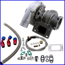 GT30 GT3037 UNIVERSAL application turbo kit with oil hoses fittings T3 Flange
