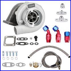 GT30 GT3076 GT3037 Universal Turbocharger Kit With Oil Hoses Fittings T3 Flange