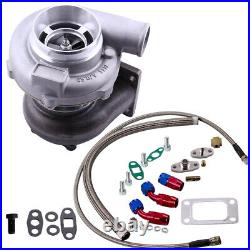 GT30 GT3076 UNIVERSAL turbo charger kit with oil hoses fittings T3 Flange