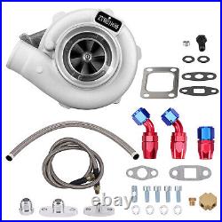 GT30 GT3076 UNIVERSAL turbocharger kit with oil hoses fittings T3 Flange