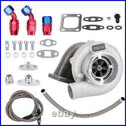 GT3037 T3 Flange Anti-surge Turbo Kit + Oil Return Feed Lines for 2.5-3L Engine