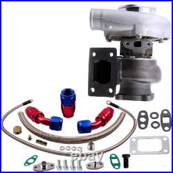 GT3037 T3 Flange Anti-surge Turbo Kit + Oil Return Feed Lines for 2.5-3L Engine
