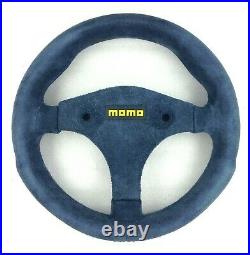 Genuine Momo Model Mod. 28 BLUE suede steering wheel 270mm. IVA Race etc. NOS 18C