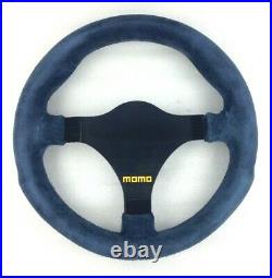 Genuine Momo Model Mod. 28 BLUE suede steering wheel 270mm. IVA Race etc. NOS 18C