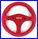 Genuine-Momo-Model-Mod-28-RED-suede-steering-wheel-270mm-IVA-Race-etc-NOS-19C-01-edc