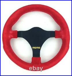 Genuine Momo Model Mod. 28 RED suede steering wheel 270mm. IVA Race etc. NOS. 19C