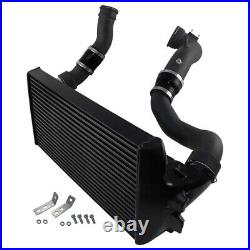 Intercooler with Charge Pipe Kit + Boost Pipe For BMW 535i 640i 740i N55 Black