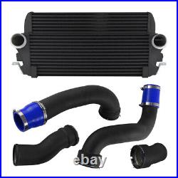 Intercooler with Charge Pipe Kit + Boost Pipe For BMW 535i 640i 740i N55 Blue