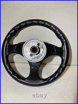 Momo D&W Typ V36 Leather Steering Wheel KBA 70064 with audi boss kit