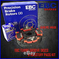 NEW EBC 259mm REAR TURBO GROOVE GD DISCS AND REDSTUFF PADS KIT PD12KR153