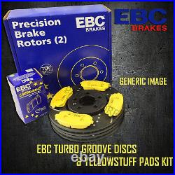 NEW EBC 275mm REAR TURBO GROOVE GD DISCS AND YELLOWSTUFF PADS KIT PD13KR095