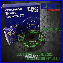NEW EBC 300mm FRONT TURBO GROOVE GD DISCS AND GREENSTUFF PADS KIT KIT6745