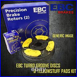 NEW EBC 300mm REAR TURBO GROOVE GD DISCS AND YELLOWSTUFF PADS KIT PD13KR082