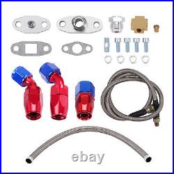 T04E Turbo Turbocharger Manifold Kit + Oil Lines For Nissan Patrol Y60 Y61 new
