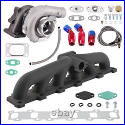 T04E Turbocharger A/R 0.57 Manifold Kit + Oil Lines For Nissan Patrol Y60 Y61
