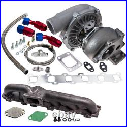 T04E Turbocharger +oil Feed Return Line+Manifold Kits for Nissan Patrol 4.2L