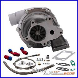 T04e T3/t4 A/r. 57 400+hp Stage III Turbo Charger+oil Feed+drain Line Kits