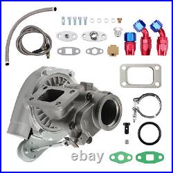 T3 T04E 420 HP Universal 0.63 AR Turbo Turbocharger with Oil Return Feed Line Kit