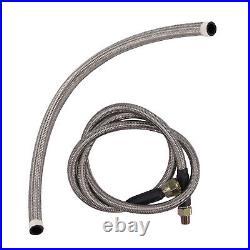 T3 T04E V-band Turbo 0.63 AR Oil Fuel Drain Return FEED Line Kit