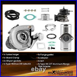 T3 T04E V-band Turbocharger Internal Wastegate Blow Off Valve 30PSI Boost kit