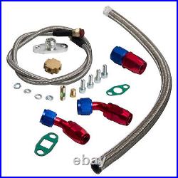 T3 / T4 T04e. 57 A/r Turb0charger Turbo +oil Feed And Return Line Kit For Bmw