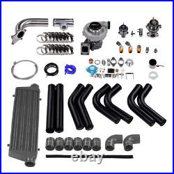 T3/T4 T3 T4 T04E Universal Turbo Kit With Wastegate Intercooler Pipe BOV Oil line
