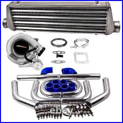 T3 T4 Turbo Charger V Band + 27 x 7 x 2.5 2.5 Intercooler 64mm Turbo Pipe Kit