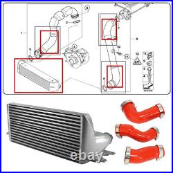 Turbo Intercooler Kit Red For BMW E60 E61 5 Series 530d 525d 3.0L 2003-2010