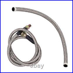 Universal Turbo T3 Flange with Oil Return Feed Hose Line for 1.5 2.0 2.5 3.0L 3.5L