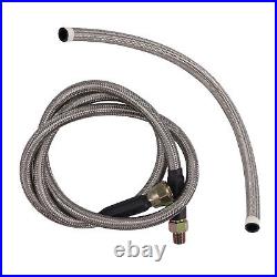 Universal Turbo T3 Flange with Oil Return Feed Hose Line for 1.5 2.0 2.5 3.0L 3.5L
