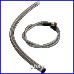 Universal Turbo T3 Flange with Oil Return Feed Hose Line for 2.0 2.5 3.0L 3.5L